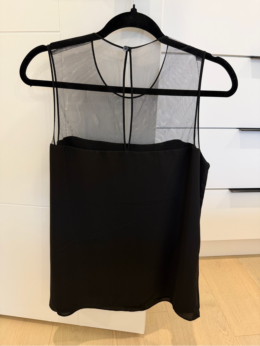 Babaton Black Sheer-Back Sleeveless Camisole